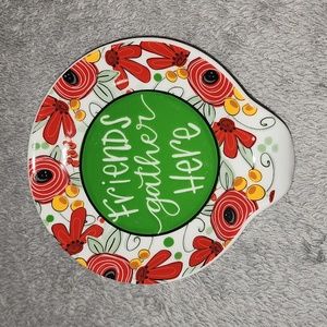 Friends Gather Here Stoneware Spoon Rest